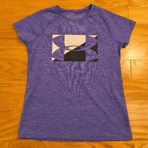 Under Armour, Short Sleeve Loose Fit Logo Activewear Tee, Youth Size M (EUC)